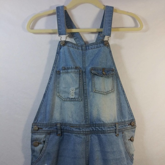 Ci Sono Denim Collection Bib Overalls Ripped Distressed Size Small - Picture 3 of 12